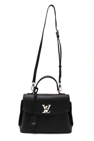 Louis Vuitton Black Grained Calf Leather LockMe Ever BB Bag