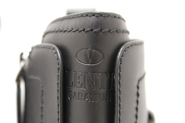 New Valentino Garavani Black Leather Roman Stud Combat Ankle Boots Shoes Size 37