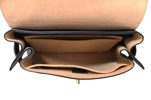 Louis Vuitton Black Grained Calf Leather LockMe Ever BB Bag