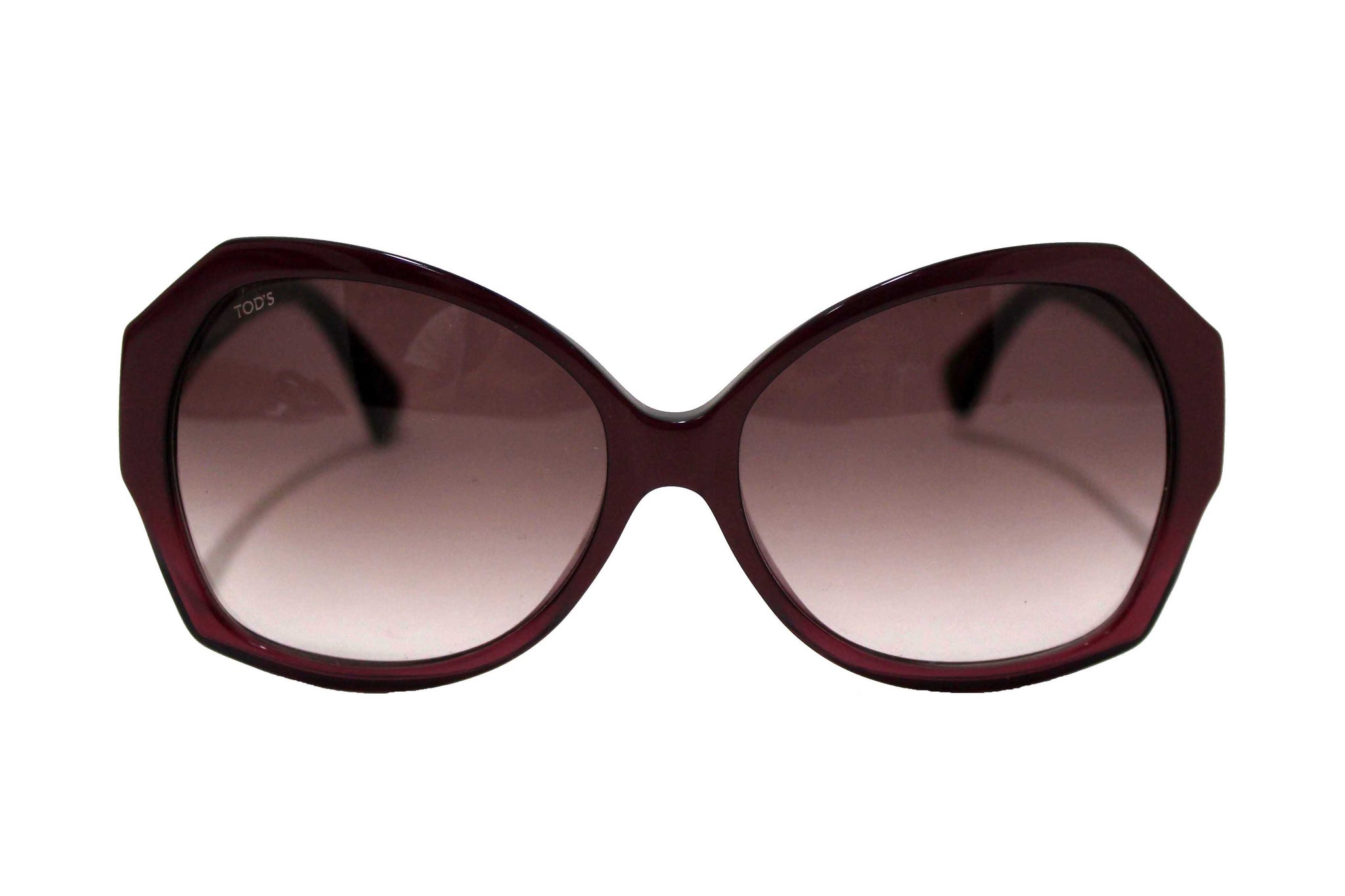 Tod's Burgandy Frame Oversized Sunglasses