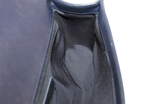 Chanel Blue Quilted Lambskin Leather New Medium Boy Shoulder Bag