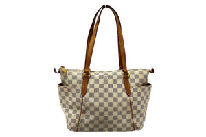 Authentic Louis Vuitton Damier Azur Totally PM Tote Shoulder Bag