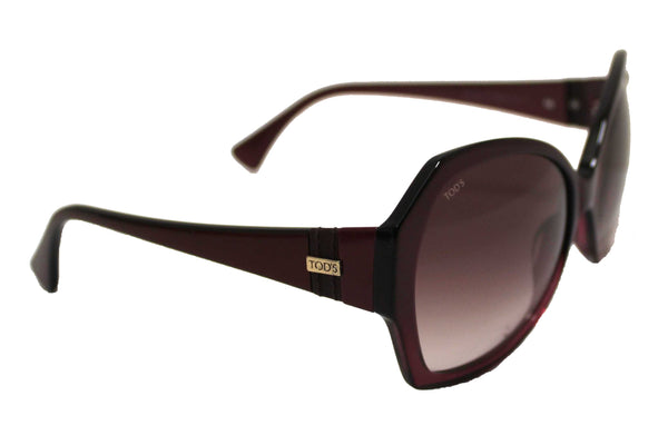 Tod's Burgandy Frame Oversized Sunglasses