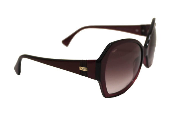 Tod's Burgandy Frame Oversized Sunglasses