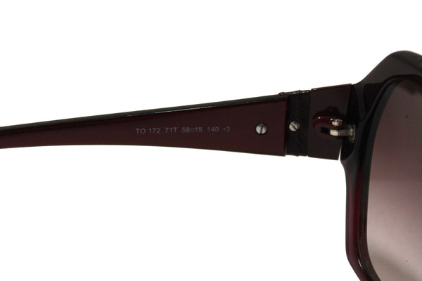 Tod's Burgandy Frame Oversized Sunglasses