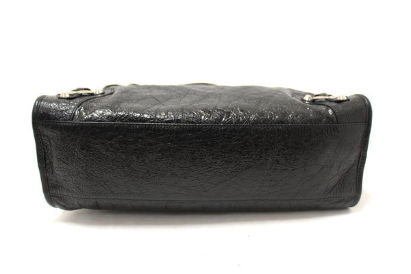 Balenciaga Black Classic Medium City Lambskin Leather Shoulder Bag