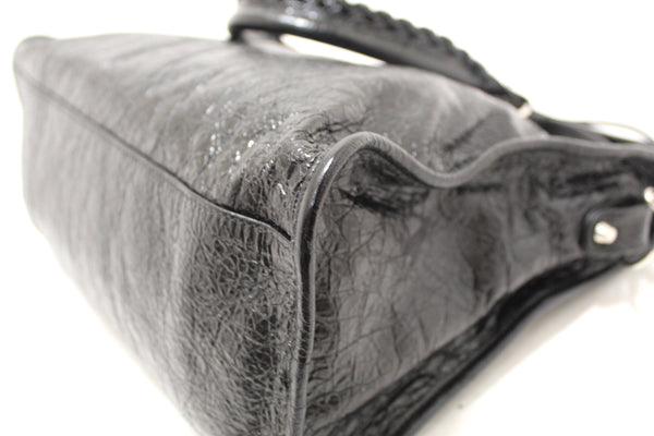 Balenciaga Black Classic Medium City Lambskin Leather Shoulder Bag