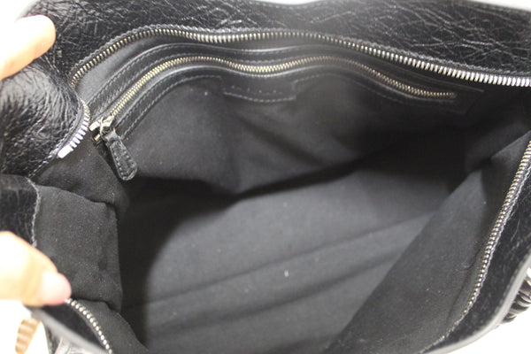 Balenciaga Black Classic Medium City Lambskin Leather Shoulder Bag