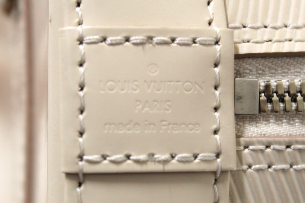 Louis Vuitton Quartz White Leather Alma BB Hand/Crossbody Bag