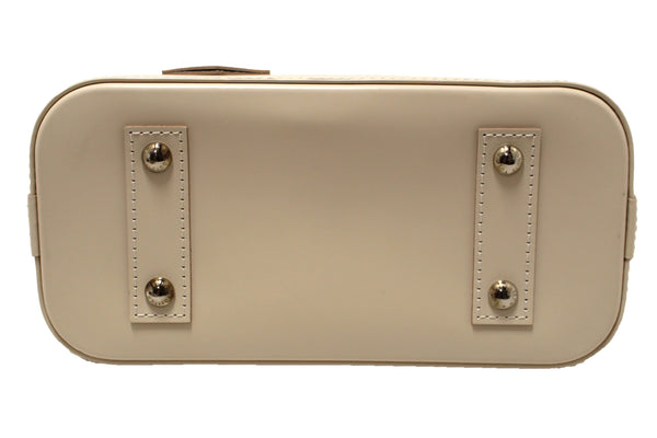 Louis Vuitton Quartz White Leather Alma BB Hand/Crossbody Bag