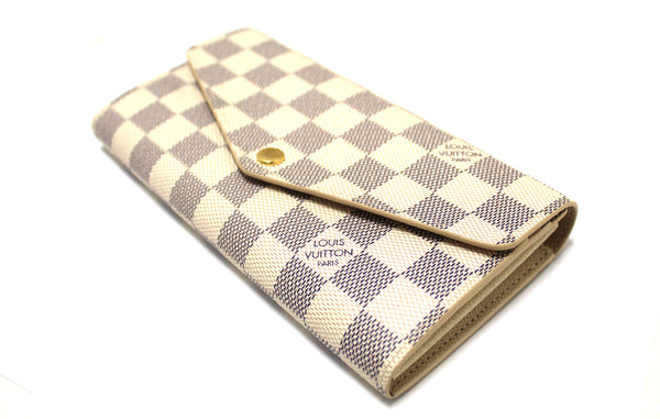 Authentic NEW Louis Vuitton Damier Azur Canvas Sarah Wallet