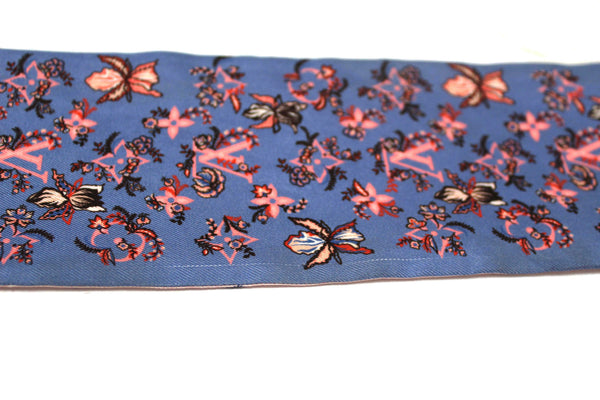Louis Vuitton Silk Blue/Pink Monogram Rendezvous Bandeau Scarf