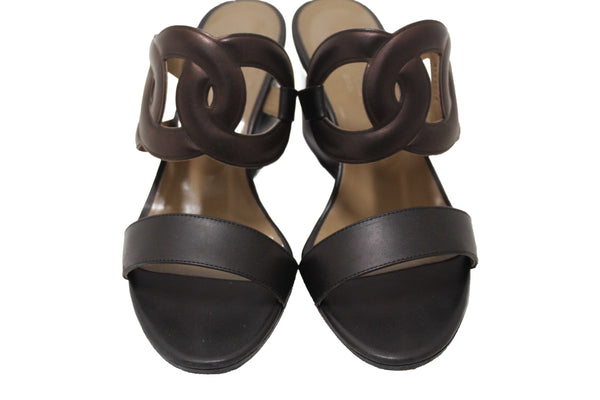 Hermes Chocolate Brown Nappa Leather Bikini Sandal Size 35