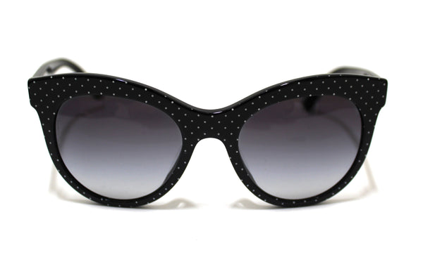 NEW  Dolce and Gabbana Black with White Pin dot Sunglasses DG4311-F