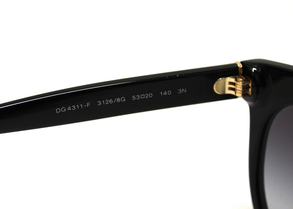 NEW  Dolce and Gabbana Black with White Pin dot Sunglasses DG4311-F