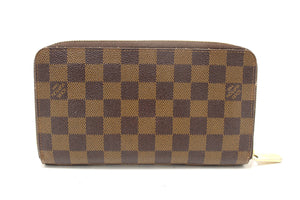 Louis Vuitton Damier Ebene Canvas Zippy Organizer Wallet