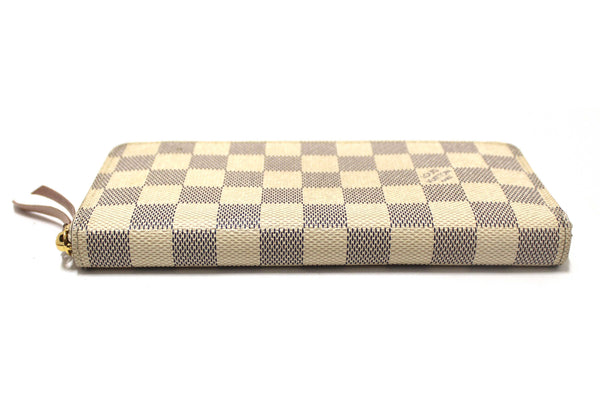 Louis Vuitton Damier Azur Canvas Clemence Zippy Wallet