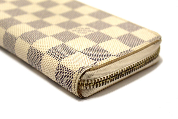 Louis Vuitton Damier Azur Canvas Clemence Zippy Wallet