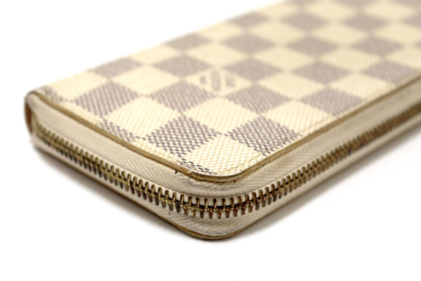 Louis Vuitton Damier Azur Canvas Clemence Zippy Wallet