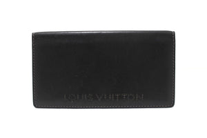 Louis Vuitton Black Leather Chicago Long Wallet