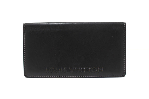 Louis Vuitton Black Leather Chicago Long Wallet