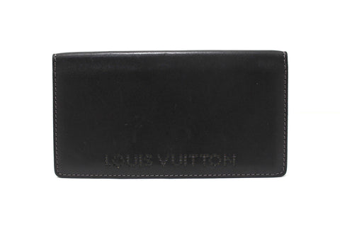 Louis Vuitton Black Leather Chicago Long Wallet