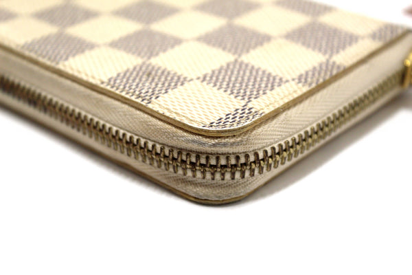 Louis Vuitton Damier Azur Canvas Clemence Zippy Wallet