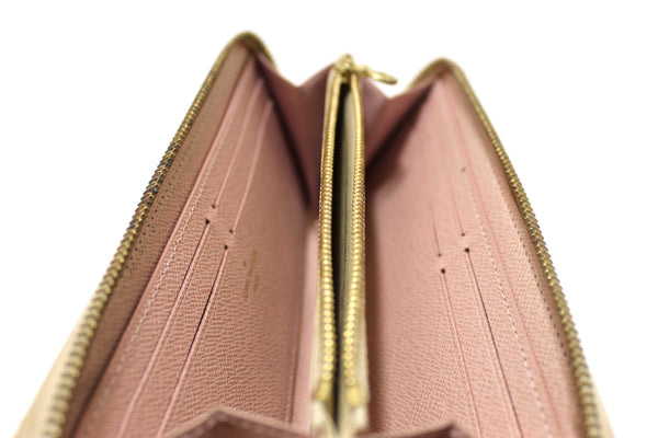 Louis Vuitton Damier Azur Canvas Clemence Zippy Wallet