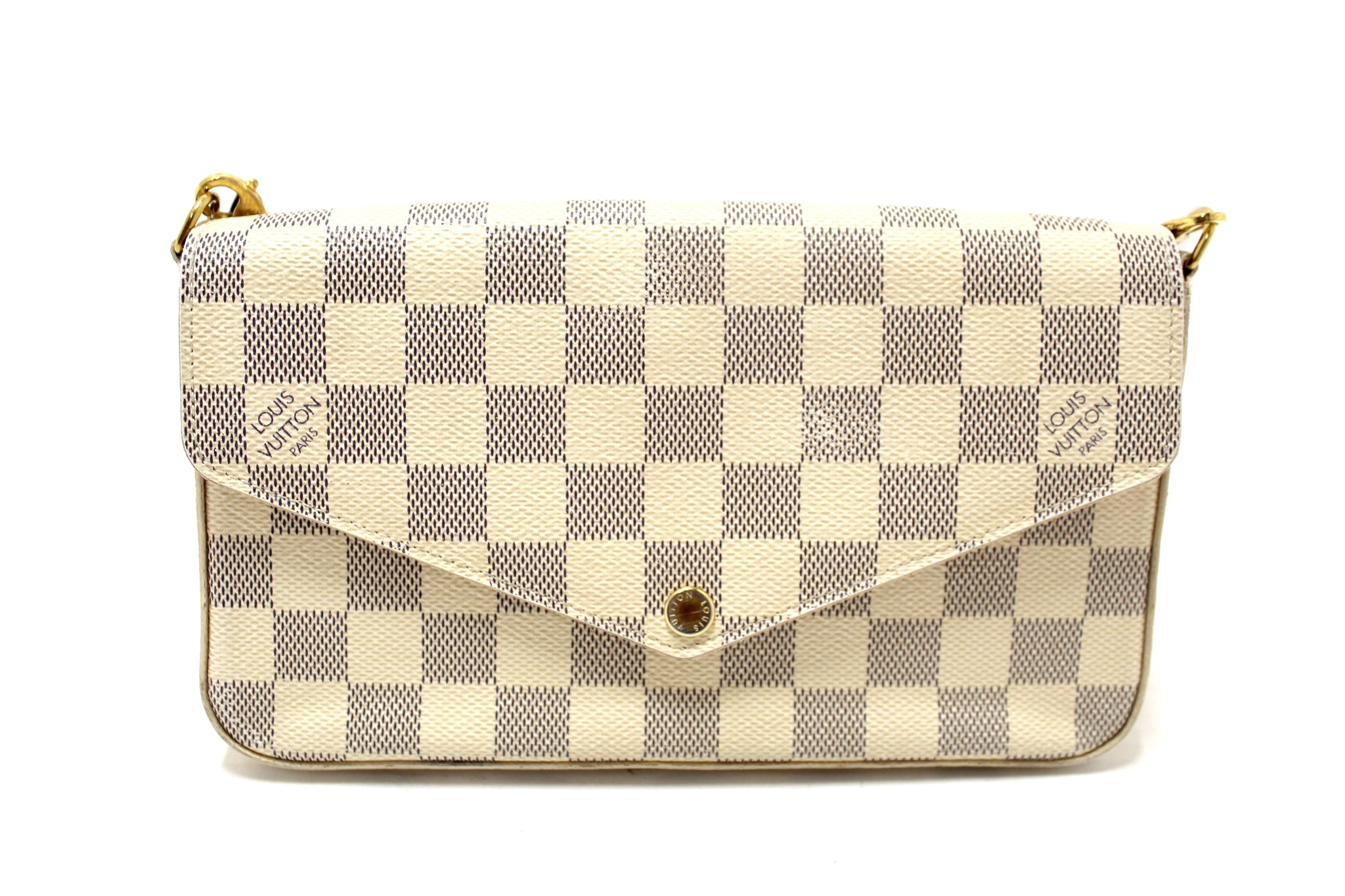 Louis Vuitton Damier Azur Felicie Pochette Crossbody Bag