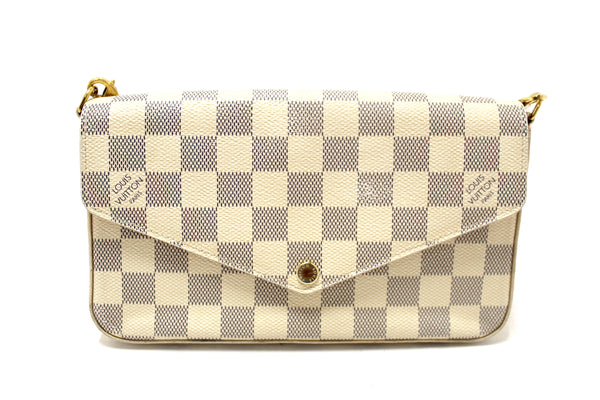 Louis Vuitton Damier Azur Felicie Pochette Crossbody Bag