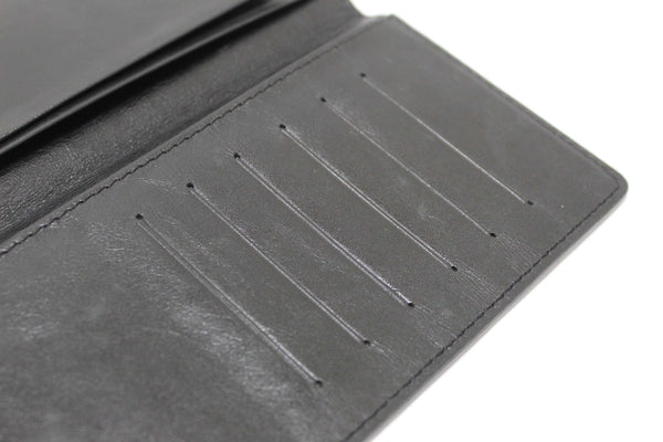 Louis Vuitton Black Leather Chicago Long Wallet
