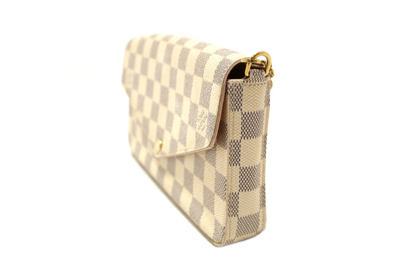 Louis Vuitton Damier Azur Felicie Pochette Crossbody Bag