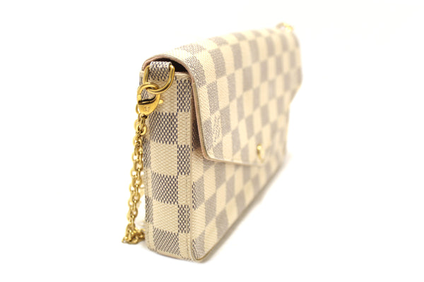 Louis Vuitton Damier Azur Felicie Pochette Crossbody Bag