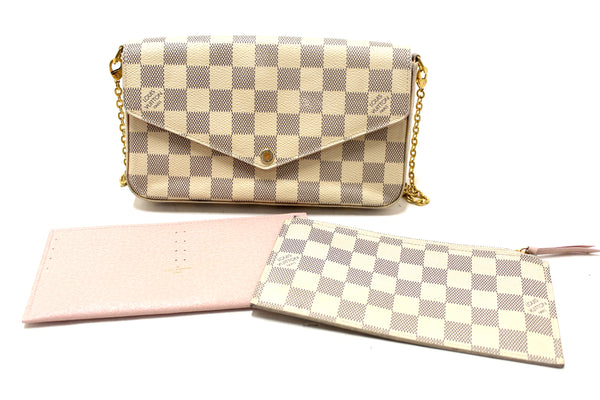 Louis Vuitton Damier Azur Felicie Pochette Crossbody Bag