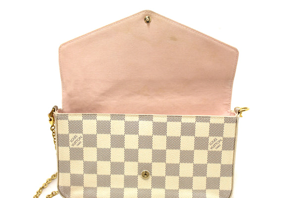 Louis Vuitton Damier Azur Felicie Pochette Crossbody Bag