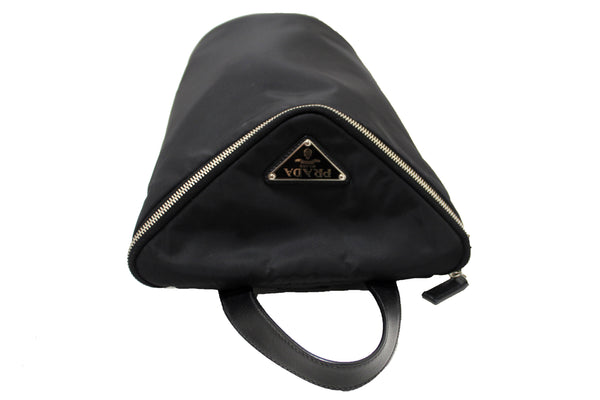 Prada Re-Nylon Triangle Zip Sling Backpack