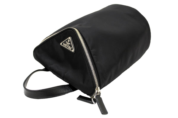 Prada Re-Nylon Triangle Zip Sling Backpack