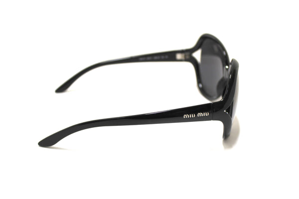 Miu Miu Black Oversized Sunglasses SMU171 | Italystation.com - Shop Now at italystation.com