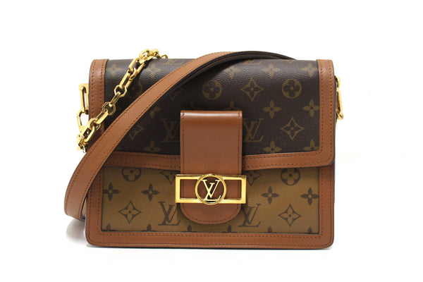 Louis Vuitton Classic Monogram/Monogram Reverse Canvas Dauphine MM Shoulder Bag