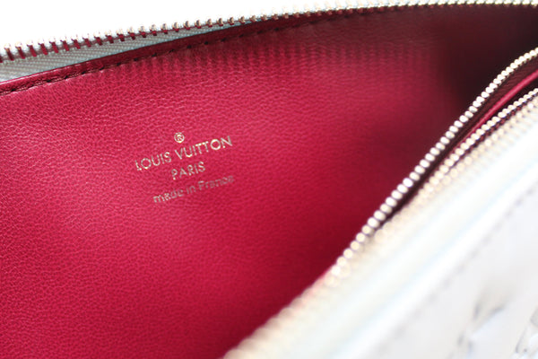 Louis Vuitton Ice Blue Lambskin Embossed Monogram Coussin PM Bag