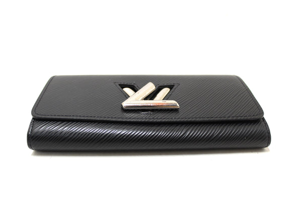 Louis Vuitton Black Epi Leather Twist Sarah Long Wallet