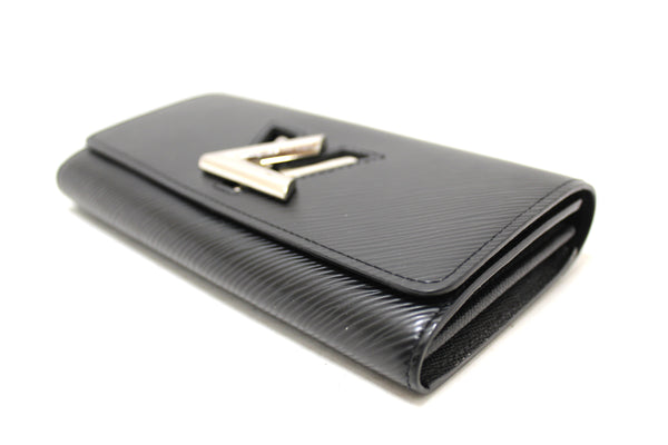 Louis Vuitton Black Epi Leather Twist Sarah Long Wallet