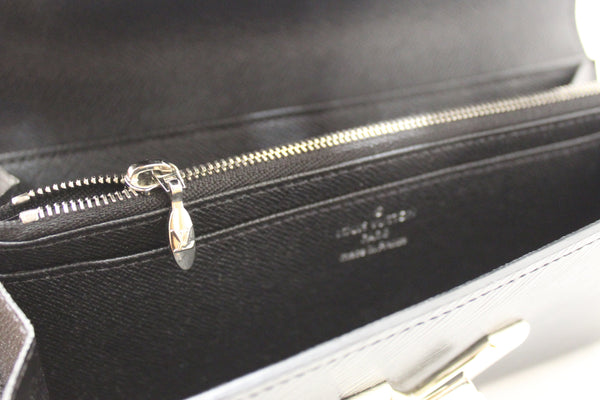 Louis Vuitton Black Epi Leather Twist Sarah Long Wallet