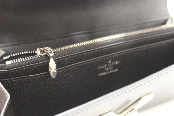 Louis Vuitton Black Epi Leather Twist Sarah Long Wallet