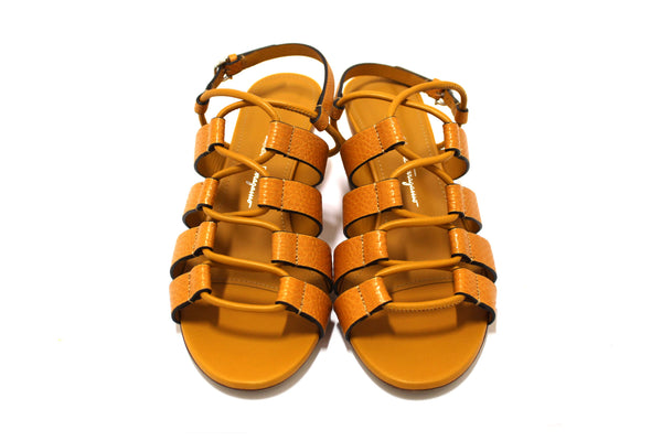 Salvatore Ferragamo Golden Reptile Sirmio 55 Sandals Size 7C