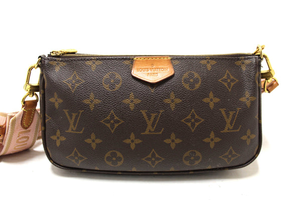 Louis Vuitton Classic Monogram Pink Strap Multi-Pochette Accessoires Bag