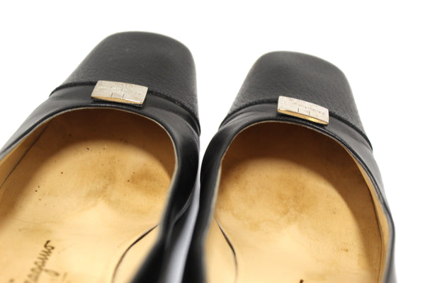 Salvatore Ferragamo Black Leather Ramila 5cm Pumps | Italystation.com - Now at italystation.com