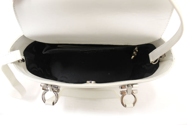 SalvatoreFerragamo Salvatore Ferragamo Vintage White Cowhide Leather B | Italystation.com - Shop Now at italystation.com