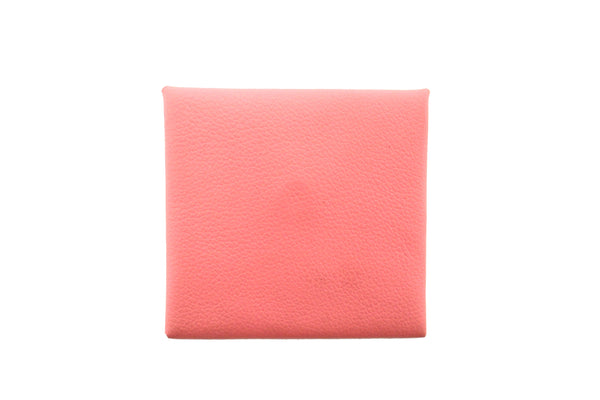 Hermes Rose Azalee Epsom Bastia Coin Purse Case