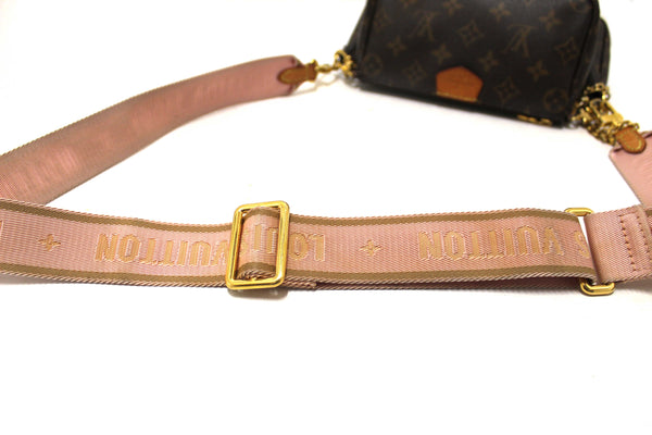 Louis Vuitton Classic Monogram Pink Strap Multi-Pochette Accessoires Bag